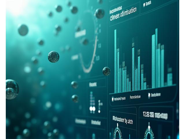 Dashboard de sustentabilidade com gráficos coloridos indicando o estado de stocks pesqueiros e zonas de reprodução.