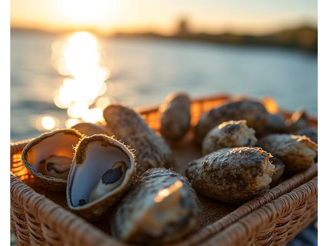 Mexilhões e ostras frescos da Ria Formosa.