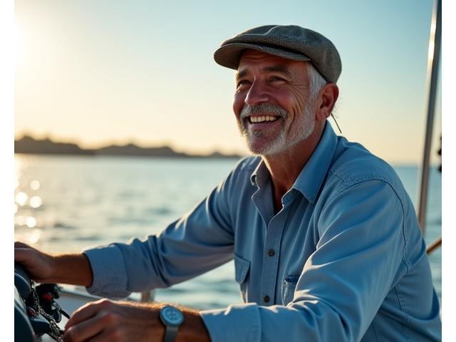 Pescador Manuel com a sua embarcação modernizada