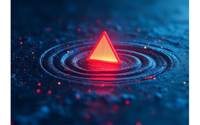 Representação gráfica de um sistema de alerta automático a indicar anomalias ambientais marinhas.