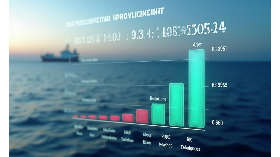 Gráfico de consumo de combustível com indicadores de poupança