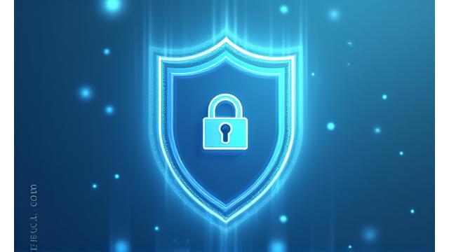 Ícone de um escudo digital com um cadeado, simbolizando proteção de dados e segurança digital.